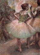 Edgar Degas Pink and green oil